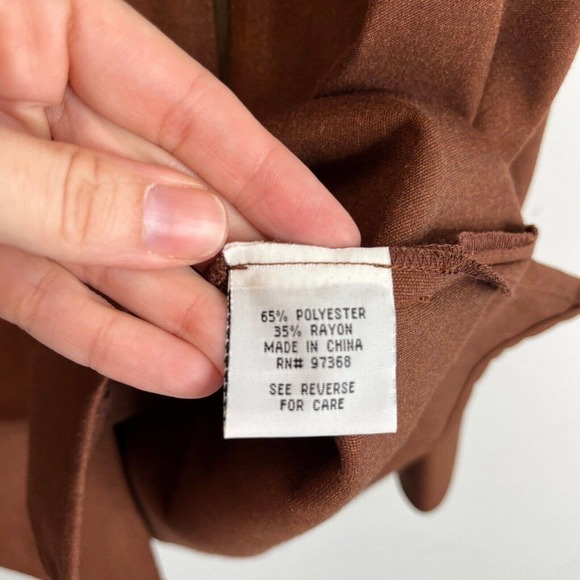 Power Play Men's Button Up Front Shirt XL Brown Heavyweight Long Sleeve NWOT - Picture 6 of 7